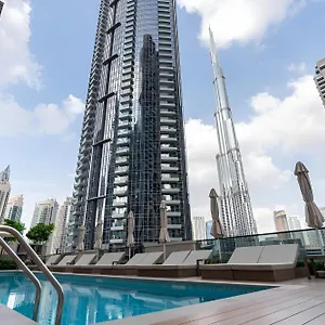 Citihome-1br In Act One With Burj Khalifa View At Pool Apartment